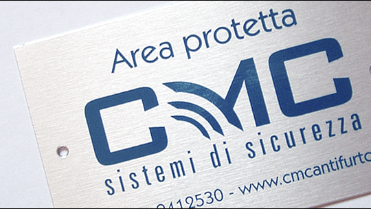 CMC Antifurto - Targhetta